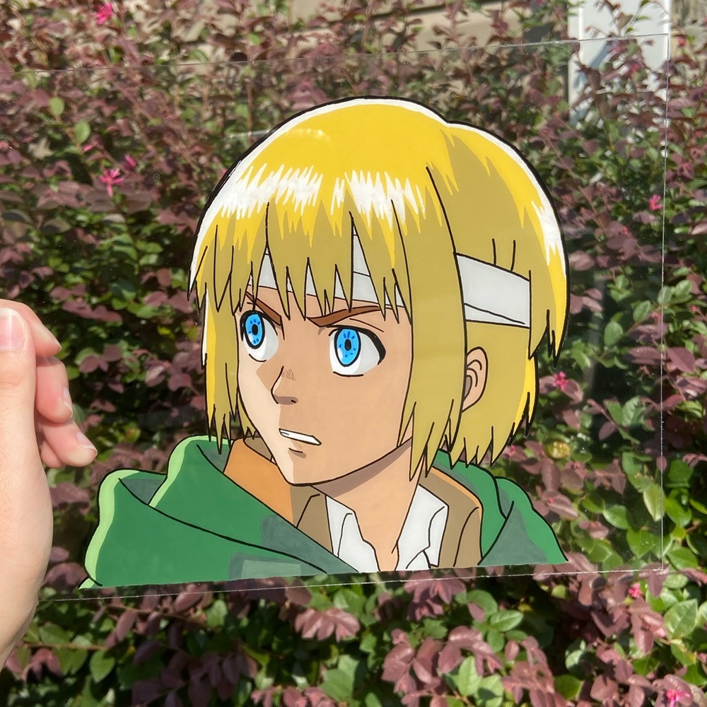 8 x 10” Blonde Scout Anime Plexiglass Painting